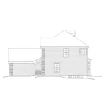 Greek Revival House Plan Right Elevation - St. Charles Narrow Lot Home 007D-0130 - Shop House Plans and More