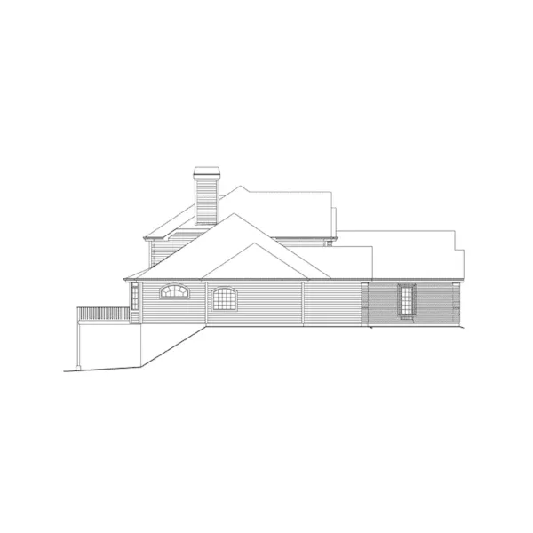 Greek Revival House Plan Left Elevation - Monaco Bay Traditional Home 007D-0132 - Shop House Plans and More