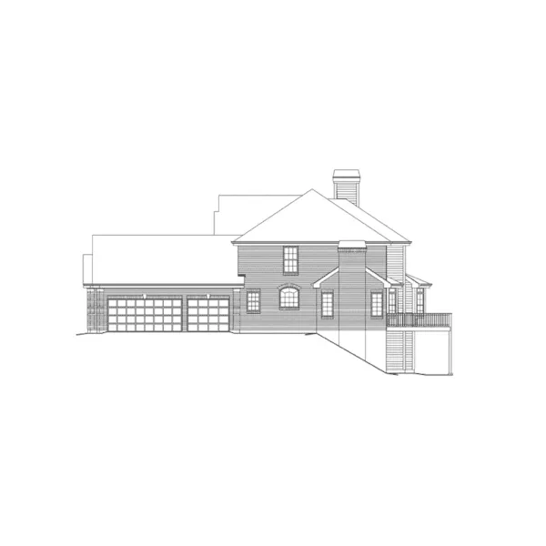 Greek Revival House Plan Right Elevation - Monaco Bay Traditional Home 007D-0132 - Shop House Plans and More