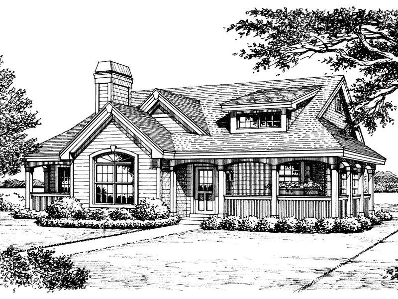Vacation House Plan Front Image of House - Springhill Country Home 007D-0133 - Shop House Plans and More