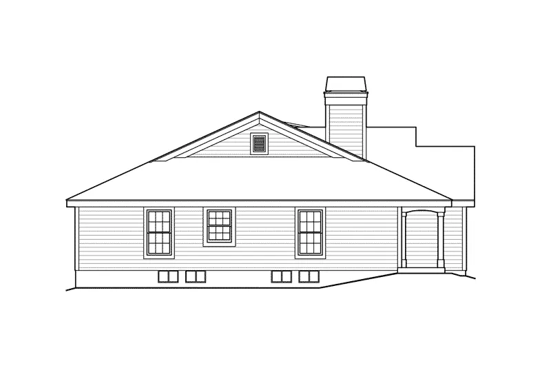 Bungalow House Plan Left Elevation - Springhill Country Home 007D-0133 - Shop House Plans and More