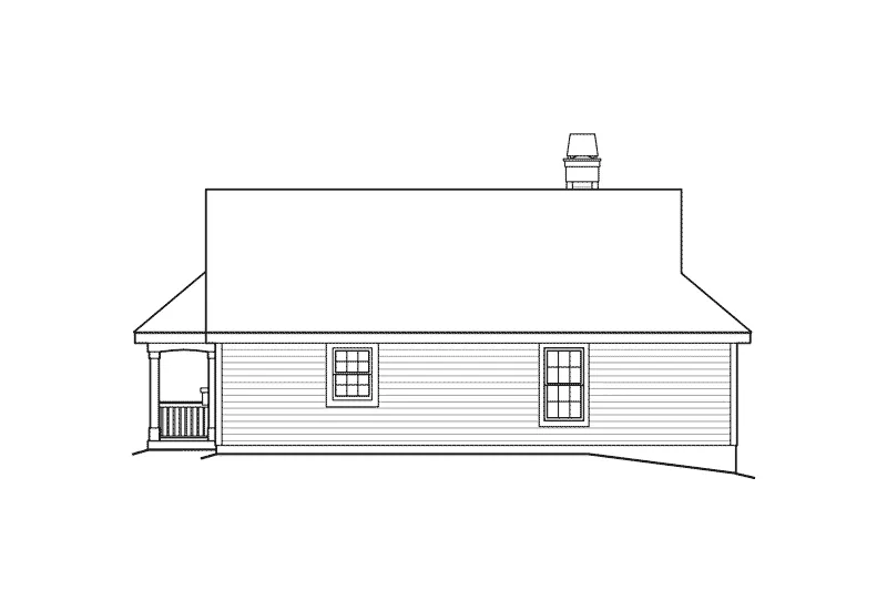 Country House Plan Rear Elevation - Springhill Country Home 007D-0133 - Shop House Plans and More
