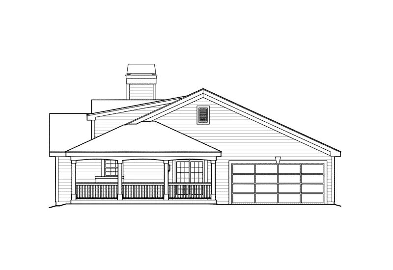 Vacation House Plan Right Elevation - Springhill Country Home 007D-0133 - Shop House Plans and More