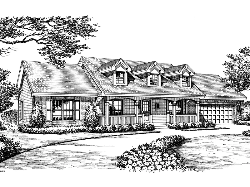 Country House Plan Front Image of House - Foxmyer Country Ranch Home 007D-0134 - Search House Plans and More