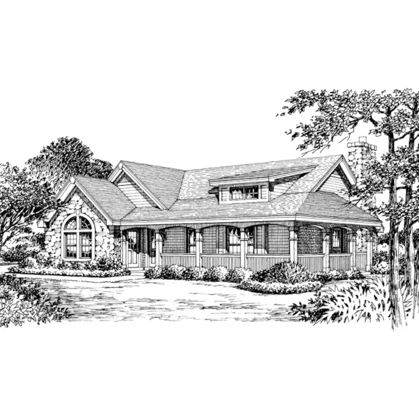 Country House Plan Front Image of House - Summersmill Cottage Home 007D-0135 - Shop House Plans and More