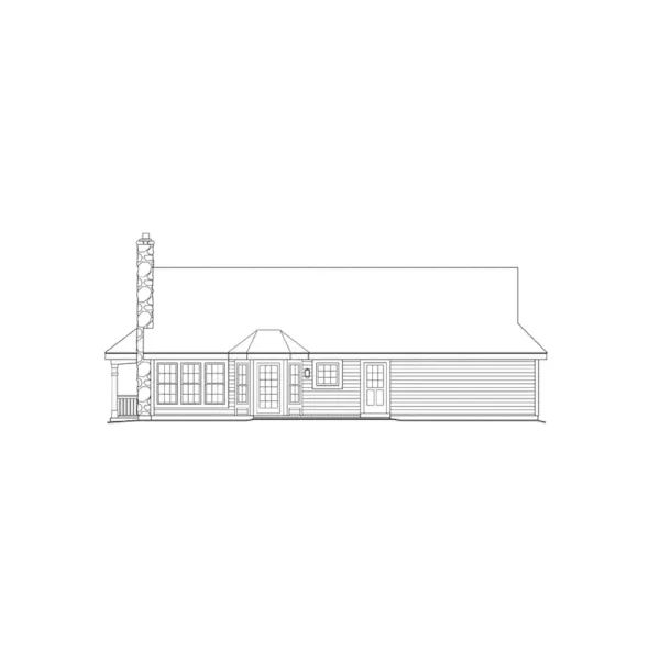 Country House Plan Rear Elevation - Summersmill Cottage Home 007D-0135 - Shop House Plans and More