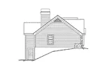 Cape Cod & New England House Plan Left Elevation - Foxridge Country Ranch House Plans | Country Ranch Home Plans