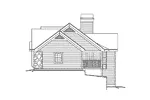 Country House Plan Right Elevation - Foxridge Country Ranch House Plans | Country Ranch Home Plans