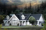 Ranch House Plan Front Image - Stonegate Manor Country Home 007D-0137 - Shop House Plans and More