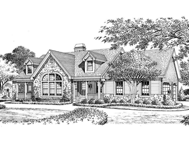 Cape Cod & New England House Plan Front Image of House - Stonegate Manor Country Home 007D-0137 - Shop House Plans and More