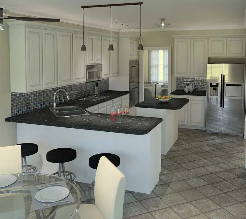 Ranch House Plan Kitchen Photo 02 - Stonegate Manor Country Home 007D-0137 - Shop House Plans and More