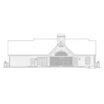 Cape Cod & New England House Plan Rear Elevation - Stonegate Manor Country Home 007D-0137 - Shop House Plans and More