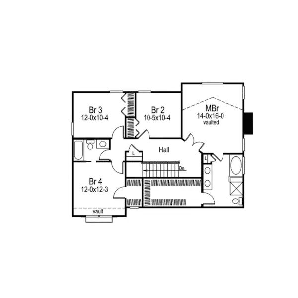 Traditional House Plan Second Floor - Clemens Landing Two-Story Home 007D-0138 - Search House Plans and More