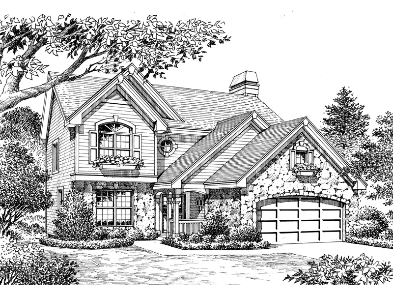 Country House Plan Front Image of House - Clemens Landing Two-Story Home 007D-0138 - Search House Plans and More