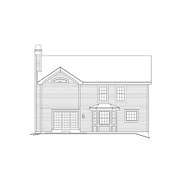 Traditional House Plan Rear Elevation - Clemens Landing Two-Story Home 007D-0138 - Search House Plans and More