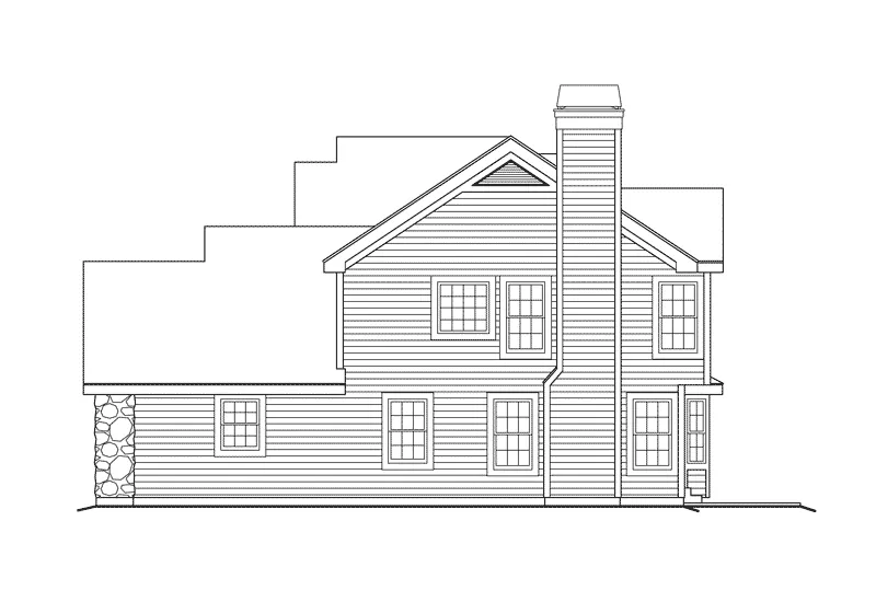 Country House Plan Right Elevation - Clemens Landing Two-Story Home 007D-0138 - Search House Plans and More