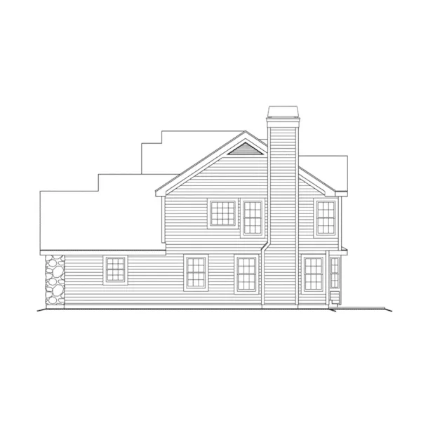 Traditional House Plan Right Elevation - Clemens Landing Two-Story Home 007D-0138 - Search House Plans and More