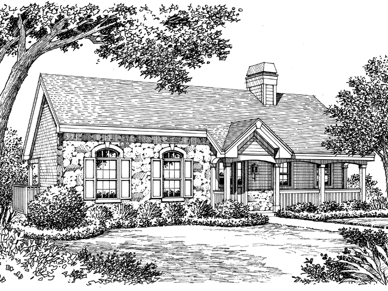 Cabin & Cottage House Plan Front Image of House - Argyle Ranch Home 007D-0139 - Search House Plans and More