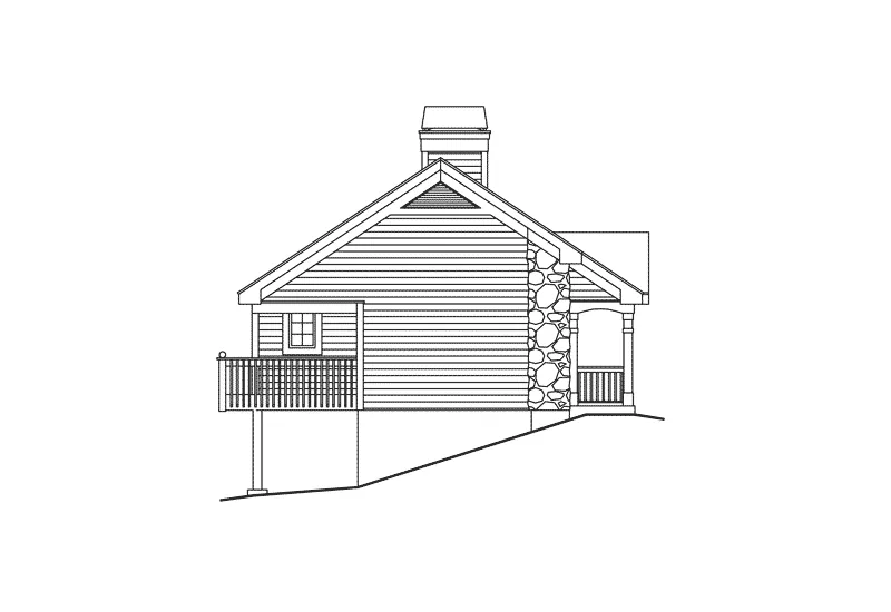 Cabin & Cottage House Plan Left Elevation - Argyle Ranch Home 007D-0139 - Search House Plans and More