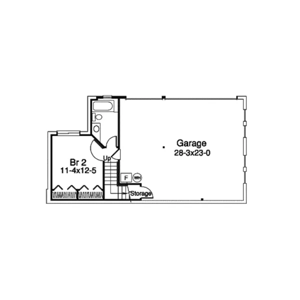 Vacation House Plan Lower Level Floor - Argyle Ranch Home 007D-0139 - Search House Plans and More