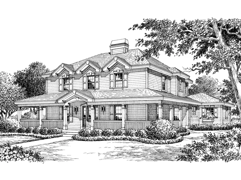 Greek Revival House Plan Front Image of House - Chelten Hills Country Home 007D-0141 - Search House Plans and More
