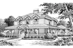 Georgian House Plan Front Image of House - Chelten Hills Country Home 007D-0141 - Search House Plans and More