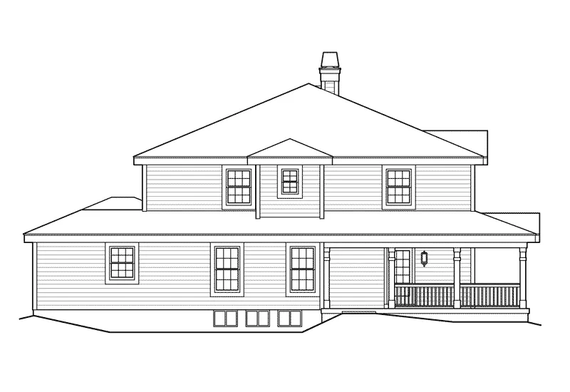 Greek Revival House Plan Left Elevation - Chelten Hills Country Home 007D-0141 - Search House Plans and More