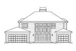 Greek Revival House Plan Rear Elevation - Chelten Hills Country Home 007D-0141 - Search House Plans and More