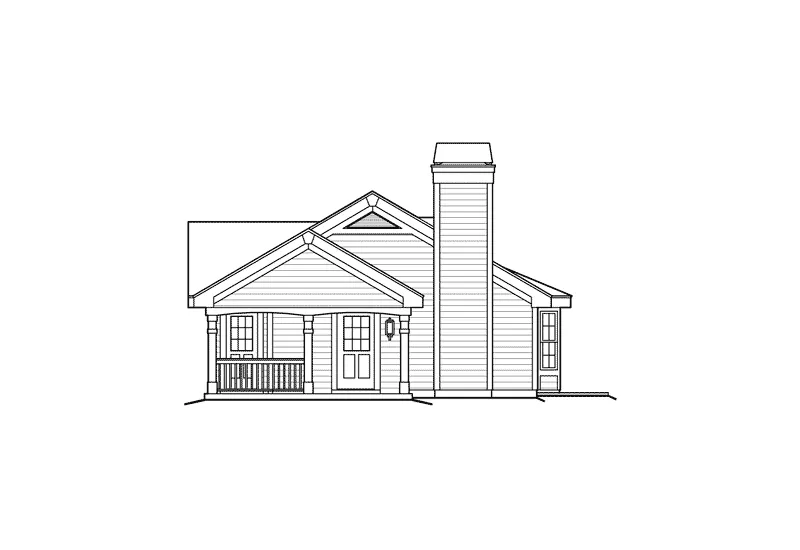 Country House Plan Right Elevation - Riverview Vacation Home 007D-0142 - Shop House Plans and More