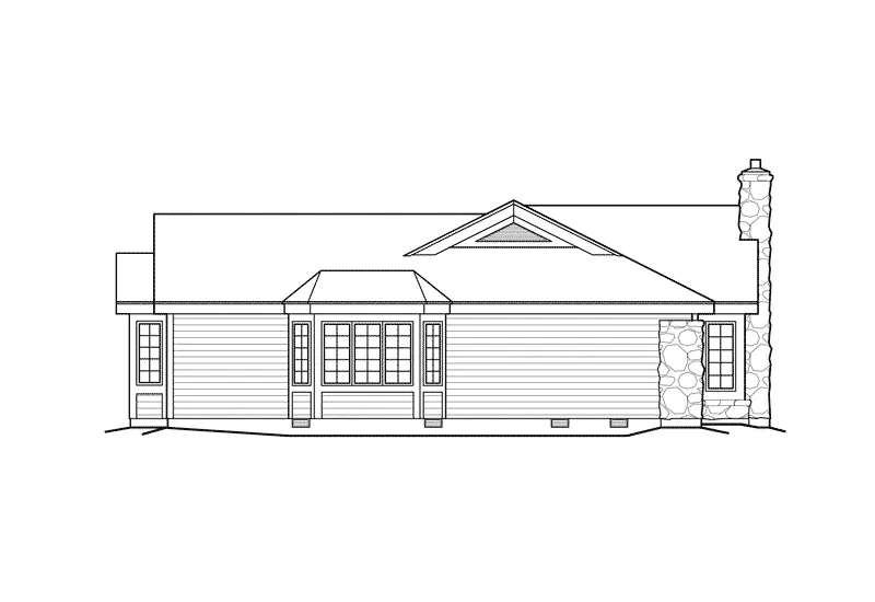 Country House Plan Left Elevation - Lakehaven Ranch Home 007D-0143 - Shop House Plans and More