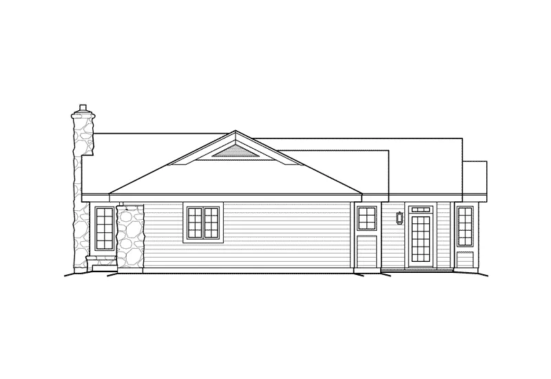 Country House Plan Right Elevation - Lakehaven Ranch Home 007D-0143 - Shop House Plans and More