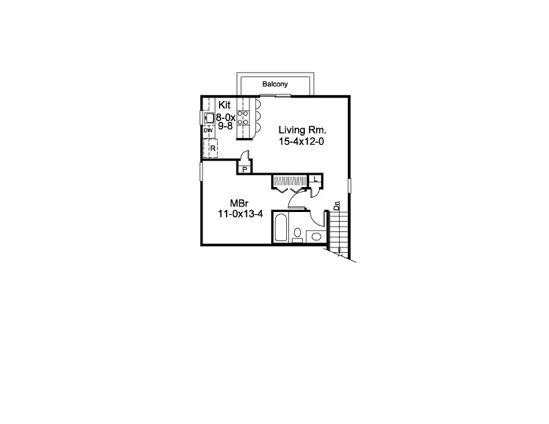 Saltbox Home Plan Second Floor 007D-0144