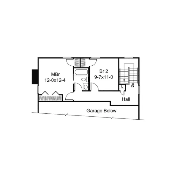 Vacation House Plan Second Floor - Park House Small Home 007D-0145 - Shop House Plans and More