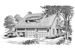 Traditional House Plan Front Image of House - Park House Small Home 007D-0145 - Shop House Plans and More