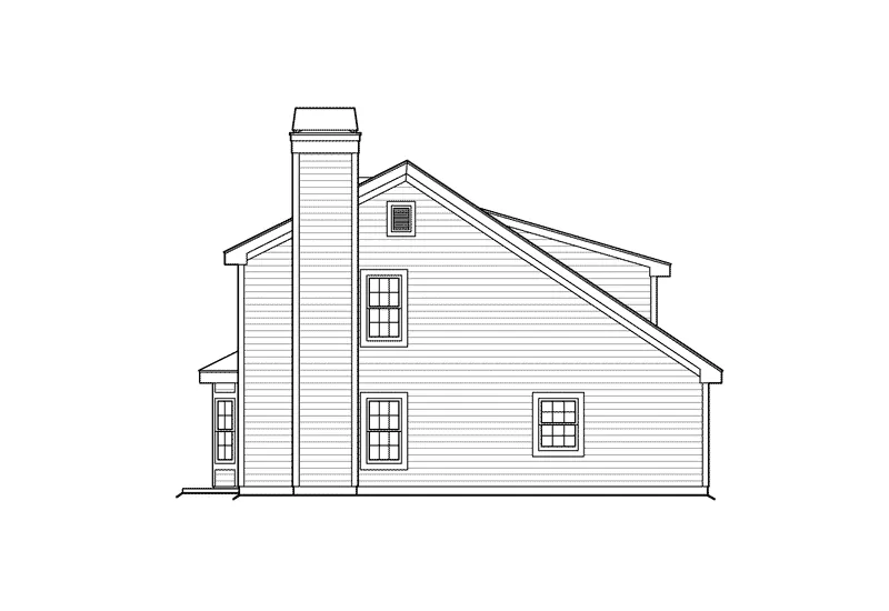 Vacation House Plan Left Elevation - Park House Small Home 007D-0145 - Shop House Plans and More