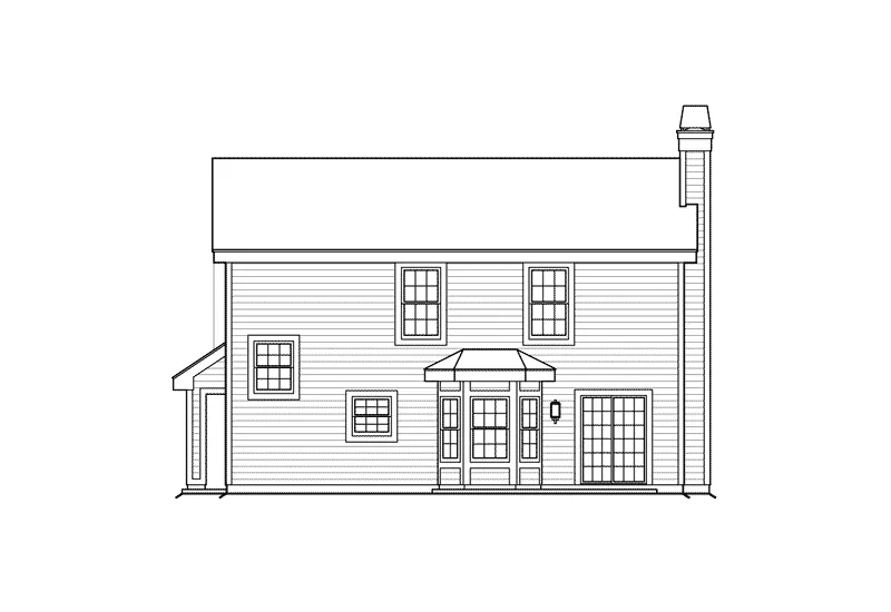 Vacation House Plan Rear Elevation - Park House Small Home 007D-0145 - Shop House Plans and More
