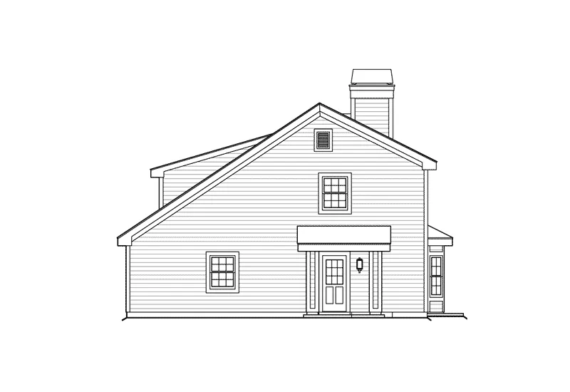 Cabin & Cottage House Plan Right Elevation - Park House Small Home 007D-0145 - Shop House Plans and More