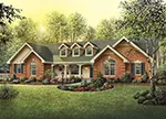 Cape Cod & New England House Plan Front Photo 01 - Oakbury Ranch Home 007D-0146 - Shop House Plans and More