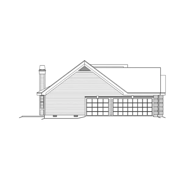 Southern House Plan Left Elevation - Oakbury Ranch Home 007D-0146 - Shop House Plans and More