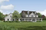 Breezeway And Patios Showcase This Country Home Plan