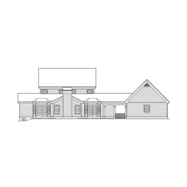 Country House Plan Rear Elevation - Westfield Manor Country Home 007D-0147 - Shop House Plans and More