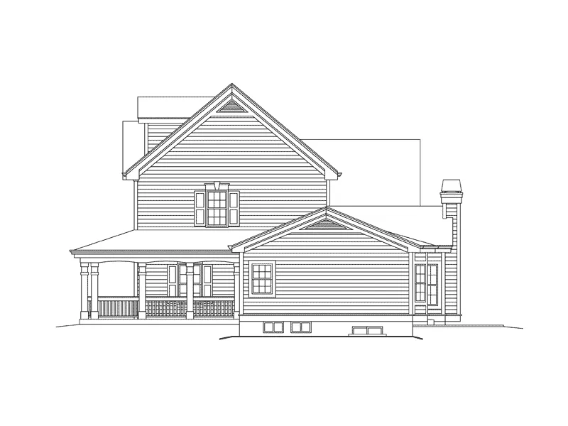 Southern House Plan Right Elevation - Westfield Manor Country Home 007D-0147 - Shop House Plans and More