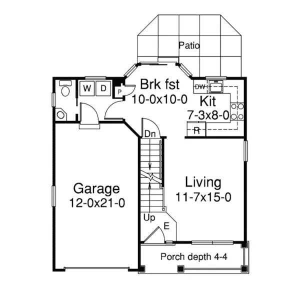 Traditional House Plan First Floor - Birkhill Country Home 007D-0148 - Search House Plans and More