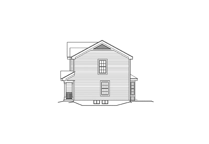 Traditional House Plan Right Elevation - Birkhill Country Home 007D-0148 - Search House Plans and More