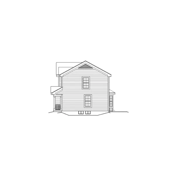 Traditional House Plan Right Elevation - Birkhill Country Home 007D-0148 - Search House Plans and More