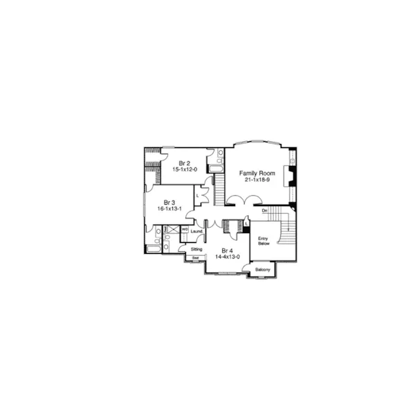 European House Plan Second Floor - Mathes Place European Home 007D-0149 - Shop House Plans and More