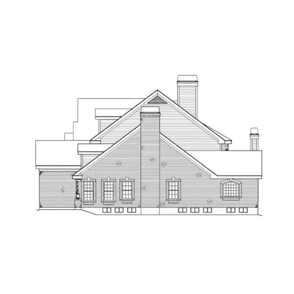 European House Plan Right Elevation - Mathes Place European Home 007D-0149 - Shop House Plans and More