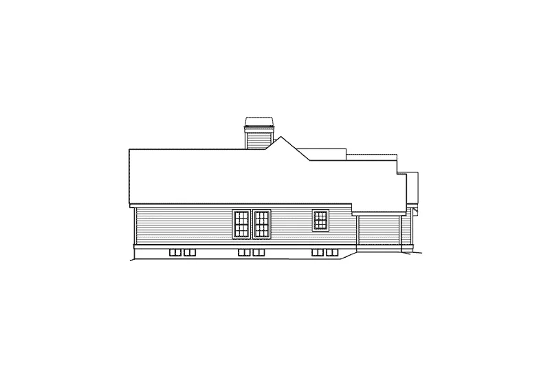 Ranch House Plan Left Elevation - Woodfield Park Traditional Home 007D-0150 - Shop House Plans and More