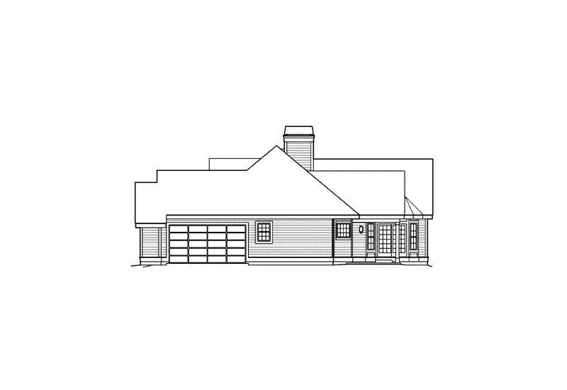 Country House Plan Right Elevation - Woodfield Park Traditional Home 007D-0150 - Shop House Plans and More