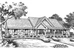 Traditional House Plan Front Image of House - Brayden Manor Country Home 007D-0151 - Search House Plans and More